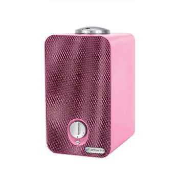 GermGuardian 11" AC4150PCA 4 in 1 Night HEPA Air Purifier System with UV Sanitizer Odor Reduction and projector Table Top Tower Pink