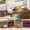 Aheaplus Sideboard Buffet Cabinet with 5 Wood Drawers - 2 of 4