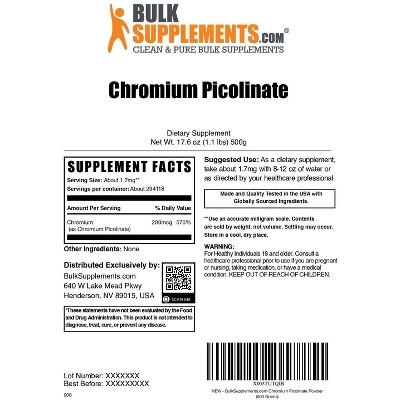 BulkSupplements Chromium Picolinate Powder
