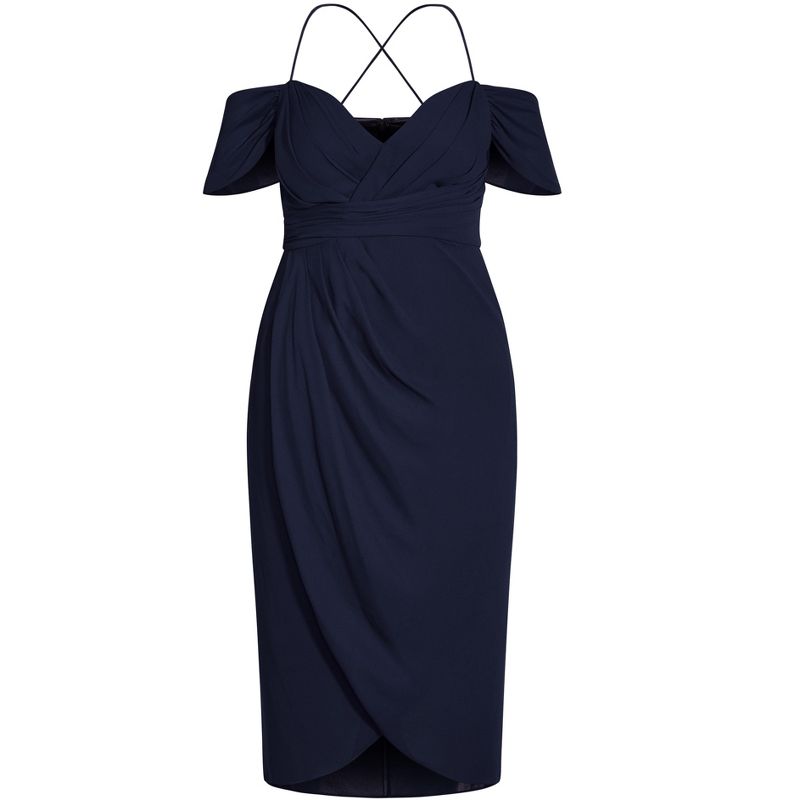 Women's Plus Size Entwine Maxi Dress - navy | CITY CHIC, 3 of 4