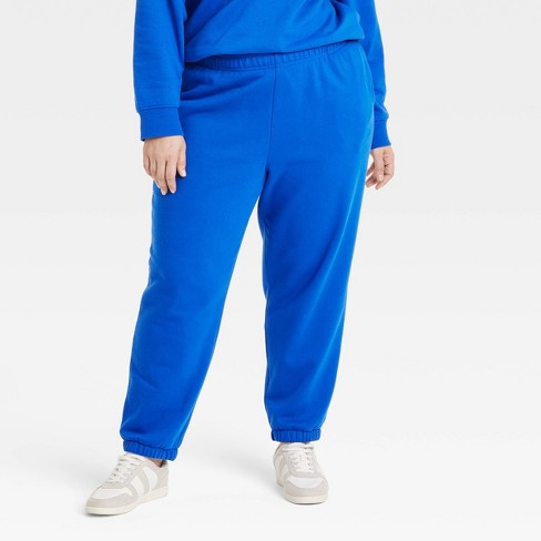 Women s Leisure Studio Mid rise Essential Joggers Universal Thread Cobalt Blue 3x Target