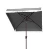 Milan Fringe 7.5 Ft Square Crank Umbrella - PAT8408 - Safavieh - 4 of 4