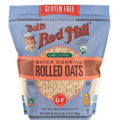 Bob's Red Mill Gluten Free Organic Quick Cooking Rolled Oats - 28oz ...