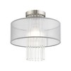 Livex Lighting Alexis 1 - Light Flush Mount in  Brushed Nickel - 3 of 4