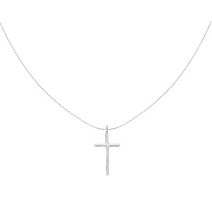 Bearfruit Jewelry Sterling Silver 18K Gold Plated Ariel Cross Necklace - 1 of 4