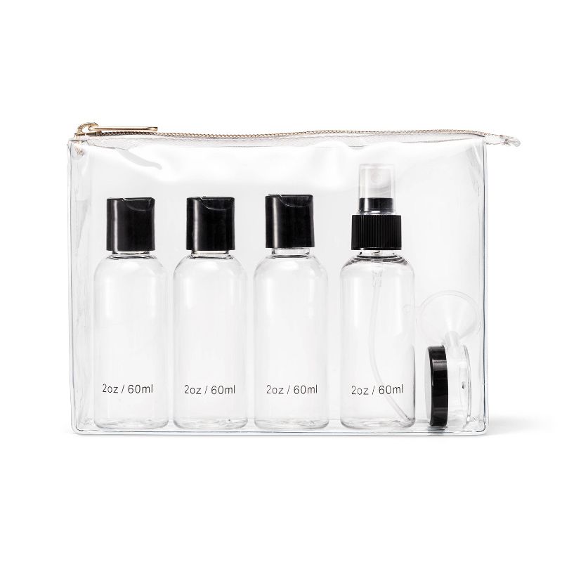 Sonia Kashuk™ TSA Travel Makeup Bag Kit - Clear: Zipper Closure, 5.75" Height, Single Compartment