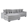 TiramisuBest 111.4" Beige Flannelette Sofa with 8 Throw Pillows, Matching Foot Design, Elegant Cozy Couch for Living Room, Bedroom & Office - 4 of 4