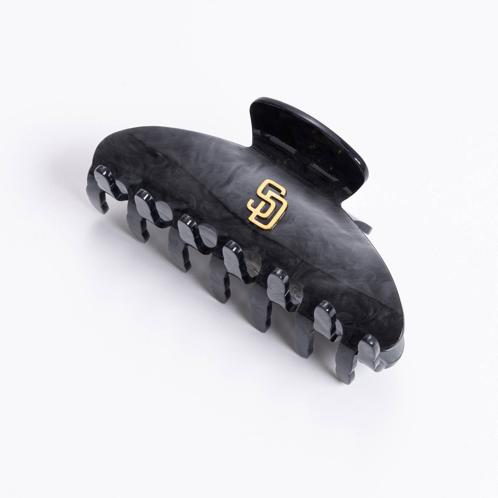 Bijoux Sport by Luv Aj MLB Logo Claw Clip "San Diego Padres" - Black