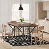 Lirago Brown 70.86" Farmhouse Dining Table Engineered Wood Metal Frame 31.49x70.86x29.52 6-Seater Kitchen Table - 2 of 4