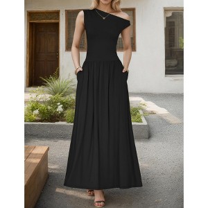 formal evening dresses petite Alex Evenings Petite Long Sleeveless Ombre Glitter Mesh Dress with Cowl Neckline and Cascade Detail Skirt WINE MULTI / 14P main image 0