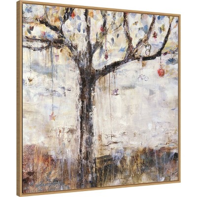 Charming Tree Impressionist Canvas Wall Art with Polystyrene Frame
