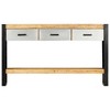 vidaXL Console Table 51.1"x11.8"x29.9" Solid Mango Wood - 2 of 4