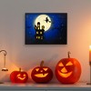 Northlight LED Lighted Fiber Optic Witch Flying Over Haunted House Halloween Canvas Wall Art - 12" x 15.75" - 2 of 4