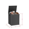 VisioGear Lockable Deck Boxes, Multi-Capacity Outdoor Storage Deck Box, Small Patio Storage Bin for Garden Tools - 3 of 4