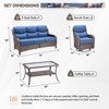 Gymojoy Outdoor Patio Sofa Coffee Table with Swivel Chairs - 2 of 4