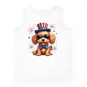 The Juniper Shop Patriotic Fluffy Dog Youth Tank Top - 1 of 4
