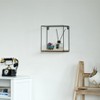 Vintiquewise Wooden Board with Metal Frame Wall Mount Floating Shelf for The Living Room, Dining Room, or Office - 2 of 4