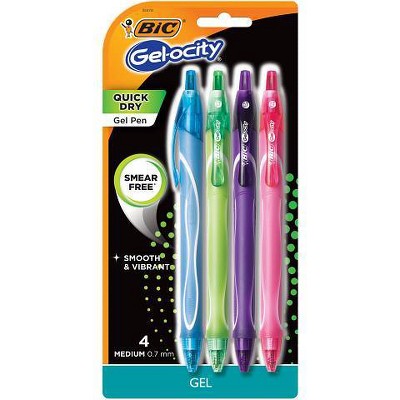 BiC 4pk Gel Pens Gelocity Quick Dry Fashion