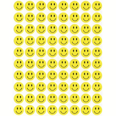 School Smart Smiley Face Mixed Emoji Stickers, 50 Sheets, Pack of 1780