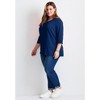 Avenue Women's Plus Size Crochet Trim Tunic - 4 of 4