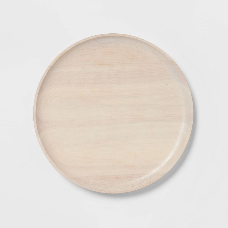 12&#34; Rubberwood White Washed Serving Platter - Threshold&#8482;, 4 of 5
