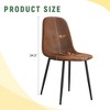 4-Piece Gray Fabric Backrest and Metal Combination Spoon Chair Set, Dining Chair - 2 of 4