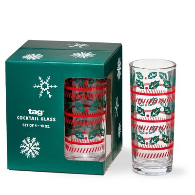 tag Tis The Season Drinks Glass S/4