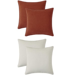REGALWOVEN 4 Pcs Solid Chenille Soft Couch Throw Pillow Covers for Sofa Living Room Home Decor 18 x 18 Inch - 1 of 4