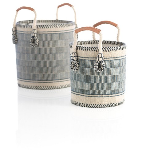 Shiraleah Home, Blue Set Of Two Sierra Planter Baskets : Target