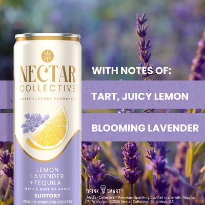Nectar Collective Lemon Lavender Tequila - 4pk/12 fl oz Cans