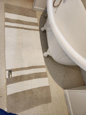 20x30 Spa Cotton Reversible Bath Rug Taupe Brown : Target