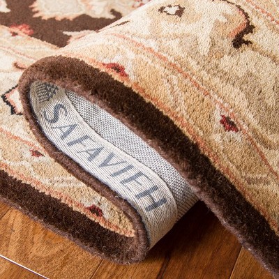 Espresso and Ivory Hand-Tufted Wool 2' x 3' Area Rug