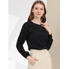 INSPIRE CHIC Women's Chiffon Semi Sheer Keyhole Neck Elegant Work Blouse - 2 of 4