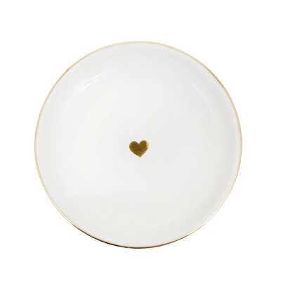 Sweet Water Decor Gold Heart Jewelry Dish - 3x3"