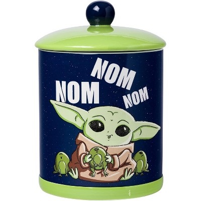 Silver Buffalo Star Wars The Mandalorian The Child Nom Frogs Large Ceramic Cookie Jar