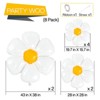 PartyWoo Foil Balloons Daisy White Flower 43 28 19 Inch 8 pcs - 2 of 4