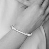Black Bow Jewelry 5.3mm 14k White Gold Polished Solid Open Back Hinged Bangle Bracelet - 3 of 4