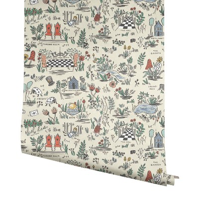 Wonderland Whimsical Illustrations Peel and Stick Wallpaper