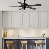 42" 5 Blade Sabine Black Lighted Ceiling Fan - River of Goods: LED Kit, Reversible Blades - 4 of 4