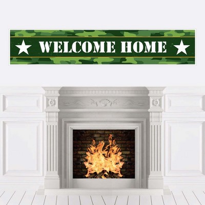 Big Dot of Happiness Welcome Home Hero - Military Army Homecoming Decorations Party Banner