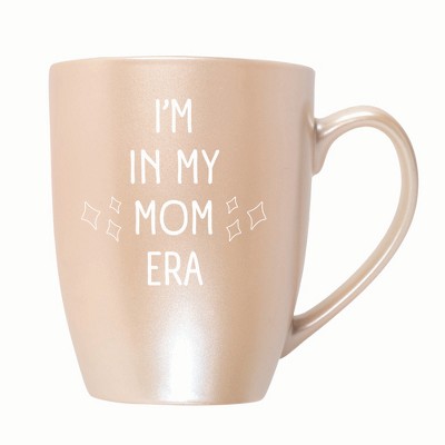 Elanze Designs In My Mom Era 10 ounce New Bone China Coffee Tea Cup Mug, Precious Pearl
