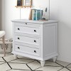 3-Drawer Pine Wood Nightstand with Pull-Out Tray, Modern Bedside Table for Bedroom or Living Room, 28''W Storage Chest-3irtyhousy - 2 of 4
