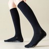 Anna-Kaci Women's 2-Pack Long Ribbed Non-Slip Socks with Grip Soles for Indoor Comfort and Support - 2 of 4