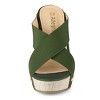 Allegra K Women's Open Toe Crisscross Straps Platform Slide Wedge Sandals - 2 of 4