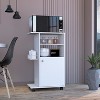 Vynxaria Clip Kitchen Cart with Single Door Cabinet & Easy-Move Casters - 3 of 4