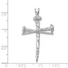 Black Bow Jewelry Ladies 14k White Gold, Nail Cross Pendant 25 x 42mm - 4 of 4