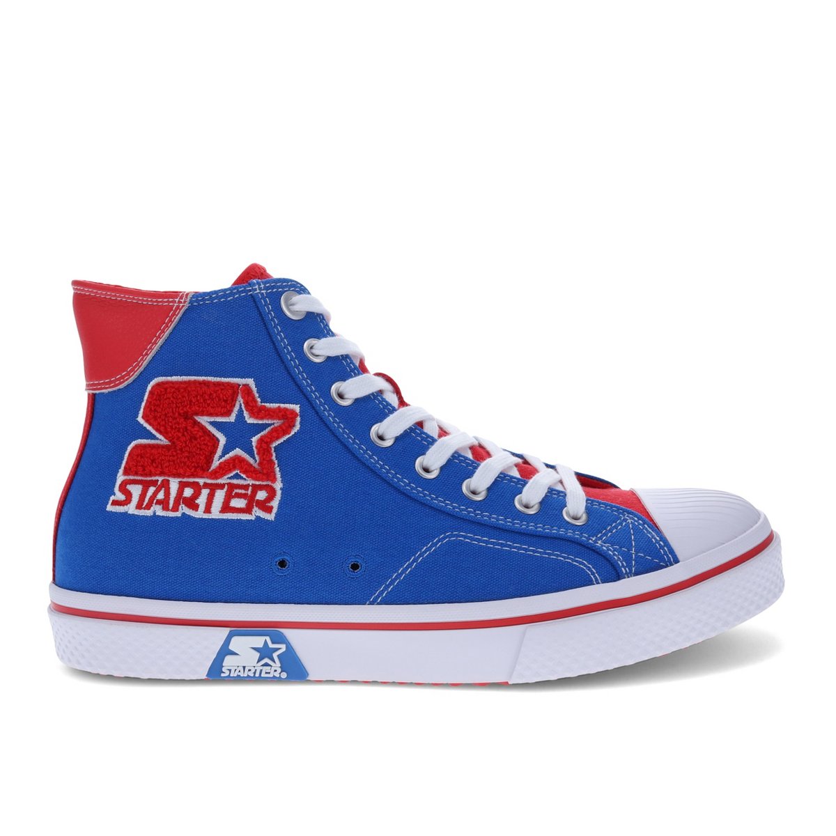Мужские Starter Mens Tradition 71 Hi Canvas Hightop Casual Sneaker, Blue/Red, Size 8 — фото 6