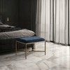 Meridian Furniture,Valley Chenille Fabric Bench - 2 of 4