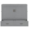 YOOCOZZ Full Size Murphy Bed with Large Storage Drawer and Charging Ports - Gray - 4 of 4