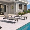 PURPLE LEAF Outdoor Chaise Lounge Chair Set of 2 Patio Pool Lounger Chairs with Wooden Armrest Sunbathing Tanning Recliner for Outside Backyard - 2 of 4